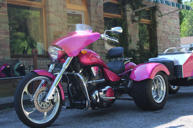 pink trike motorcycle